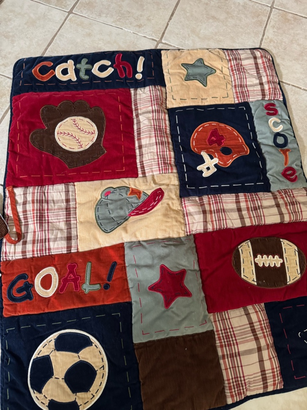 NoJo Sports Baby Crib Bedding Set Lot Quilt + Bumpers + Decor